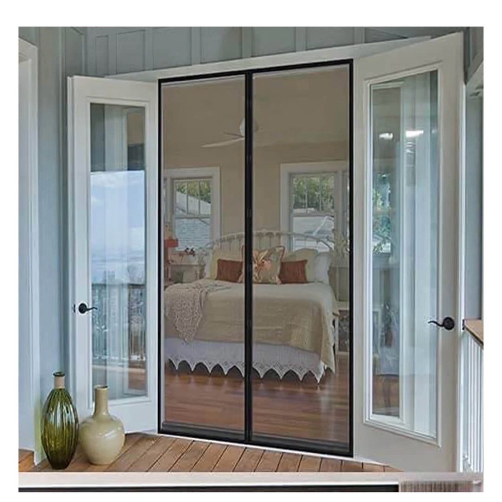 White magnetic screen door